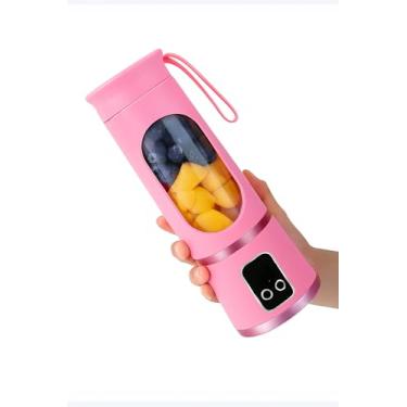 Imagem de Mini Liquidificador Portátil Blender Personal com 8 Lâminas Recarregável - Shakeira Elétrica para Viagens, Academia e Liquidificador Pequeno(rosa)