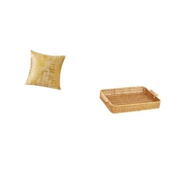 Imagem de Fenteer Capa de Almofada Elegante em Tecido para Sala de Estar, Escritório, Dormitório, Carro, Cesta de Frutas, Tigela de Servir, Prato de Pão, Decoração de C