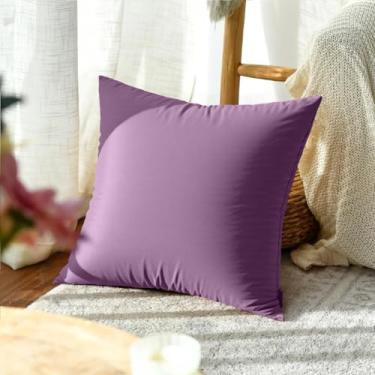 Imagem de Capa de almofada de veludo macia de cor sólida decorativa com zíper para sofá sofá cama cadeira sala de estar casa