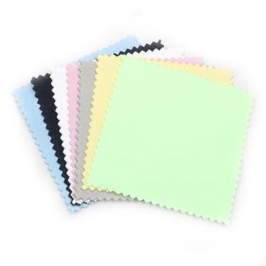 Imagem de [10 peças/15G] 50 peças/pacote de pano de polimento de prata aleatória - Limpeza de joias de camurça premium para prata esterlina | Polimento protetor - Presente essencial para cuidados com joias