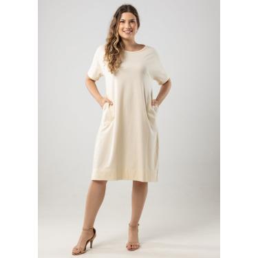 Imagem de Vestido Pau a Pique Algodão Básico Off White
