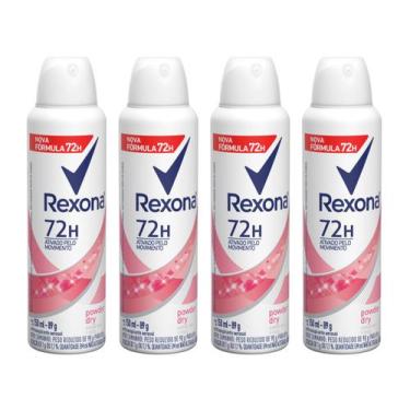 Imagem de Kit Desodorante Antitranspirante Aerossol Feminino - Rexona Powder Dry