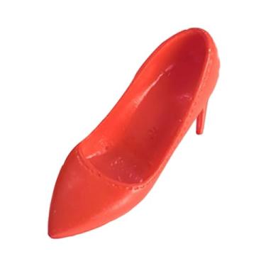 Imagem de Fenteer Sapatos de salto alto em escala 1/6, bico fino, modelo scarpin fechado para bonecas de 30 cm (12 polegadas).