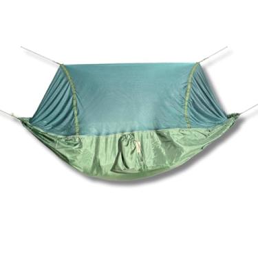 Imagem de Rede de Camping Militar Camuflada Safo Mosquiteiro, Ultraleve, Resistente, Proteção Contra Insetos, Fácil de Montar, Ideal para Acampamento, Trilha, Pesca Suporta 120kg (VERDE)