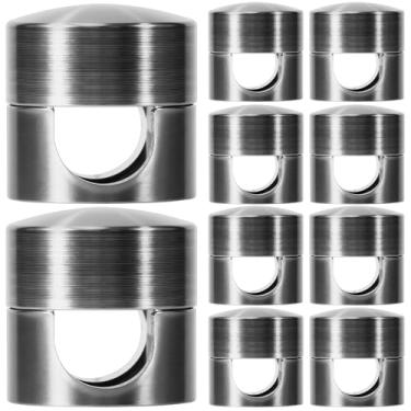 Imagem de SmallCat 10 conjuntos de suportes de carregador para cabos, suportes de âncora ajustáveis de cor preta, clipes de cabo de metal adesivos, organizadores de fios de gerenciamento de cabos para mesa