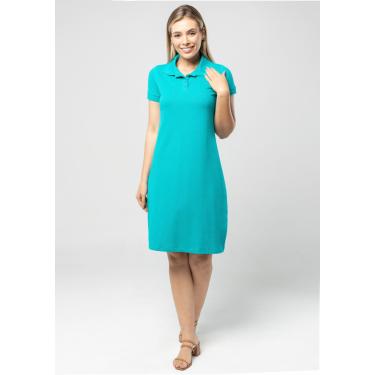 Imagem de Vestido Básico Pau a Pique Polo Azul Turquesa