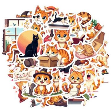 Imagem de 50 peças de adesivos de animais e gatos, confortáveis para guitarra, faça você mesmo, bicicleta, skate, laptop, bagagem, decoração, guitarra, laptop, capacete, skate