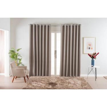 Imagem de Cortina Blackout lisa Com Tecido Grosso 3,00x2,50 Para Sala ou Quarto 