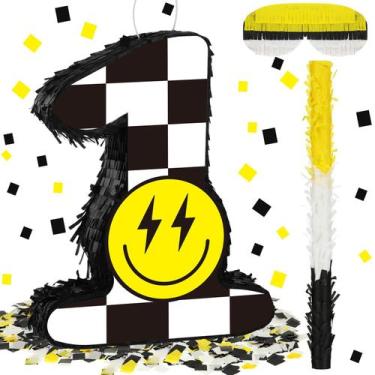Imagem de Piñata Syhood Un Chico Feliz Número 1 para Cumpleaños con Accesorios