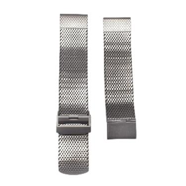 Imagem de Pulseira de relógio de titânio puro de metal milanês de 22/26 mm de liberação rápida com fecho de botão duplo compatível com Garmin Fenix 7 7X 6 6X 5 5X Pro PlusGPS (prata, milímetros, 26)