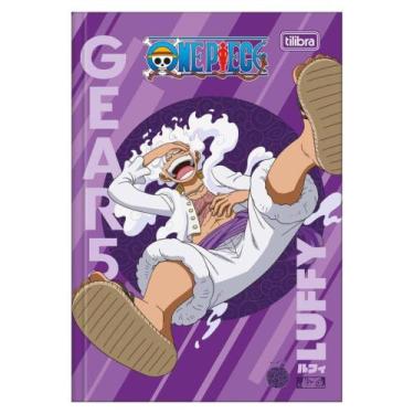 Imagem de Caderno Brochura Pequeno Tilibra One Piece 80 Folhas  Oficial, Capa Du