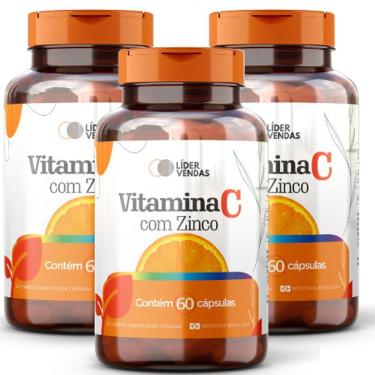 Imagem de C 500mg Com 60 Cáp - 3 Potes Imunidade Forte, Pele Saudável E Mais Energia Todos Os Dias!