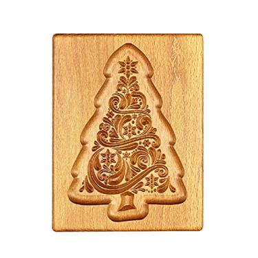 Imagem de Moldes de biscoito de flores Windwill de madeira, cortador de biscoito tipo prensa com forma de vento 3D, moldes de impressão esculpidos à mão, carimbos, biscoitos de chocolate, bolo, ferramenta de