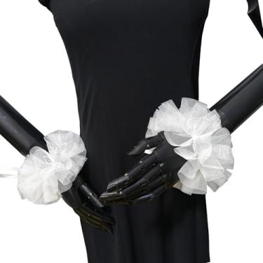 Imagem de MOAIYU Acessório de fantasia medieval autêntica gargantilha de palhaço elizabetano com gola e punhos de punho para festa de baile de máscaras