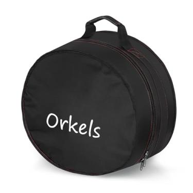 Imagem de ORKELS Bolsa para tarola – Estojo de viagem acolchoado de 10 mm para tarola, bolsa de percussão com alça de transporte para bateristas e músicos de turismo, para 35,5 x 14 cm/35,5 x 16,5 cm