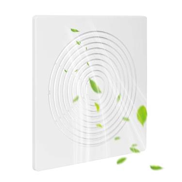 Imagem de PTLEVYN Capa de exaustor de banheiro branca fosca grade de ventilador de teto de banheiro com substituição de mola ventilador quadrado de teto ou parede exaustor, grade de ventilador de teto, capa de