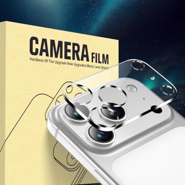 Imagem de Pacote com 1 protetor de lente de câmera para iPhone 17 Pro Max (6,9 polegadas) Película de vidro temperado com dureza 9H, compatível com capas, antiarranhões, não afeta fotos noturnas - HD Clear (1
