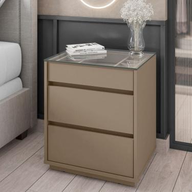 Imagem de Guarda Roupa Casal 3 Portas com Espelho 5 Gavetas Veneto Luciane