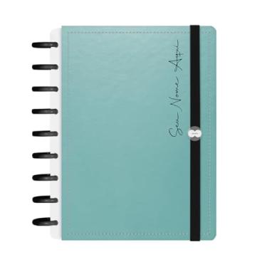 Imagem de Caderno De Disco Iscool Inteligente 140 Folhas Personalizado Solid Metallic Verde Oceano M+