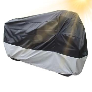 Imagem de Capa de motocicleta | Capa de bicicleta à prova d'água para armazenamento externo - Protetor de armazenamento para todas as estações à prova de vento com furos de bloqueio para deslocamento diário