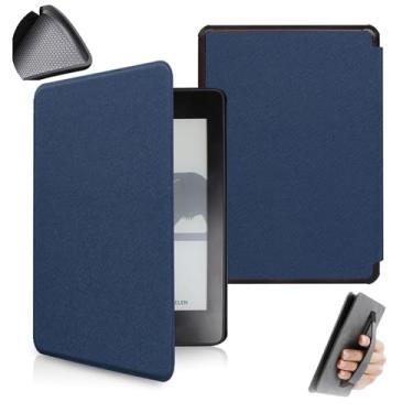 Imagem de Yzlvigrous Capa de Padrão Cruzado para o Kindle 11th Gen 2024/2022, Tampa Ultra Slim PU de 6" com Sono Automático e Acordar, TPU Macio Traseiro com Repouso de Mão Designk, Modelo: RS23CV/C2V2L3