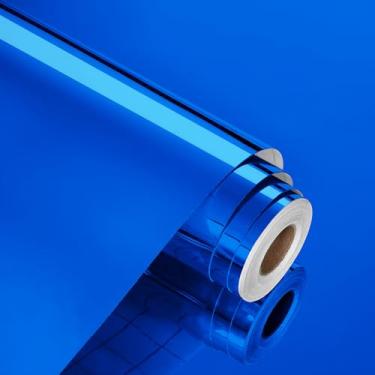 Imagem de WESTICK Adesivos De Espelho Azul Autoadesivos, Papel Parede Removível E Adesivo Parede, Contact Espelhado Para Eletrodomésticos, Geladeiras, Artesanato Faça Você Mesmo, Armários Cozinha, Bancadas, Q