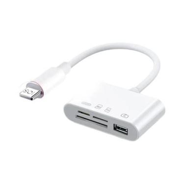 Imagem de Leitor De Cartão Universal 8 Em 1 USB3.0 Tipo-C SD TF Lighting Adaptad