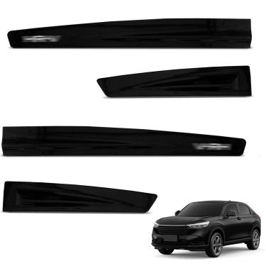 Imagem de Jogo de Friso Lateral Hrv 2023 a 2025 Preto Cristal Modelo Original