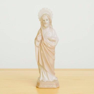 Imagem de Imagem Sagrado Coração De Jesus Enfeite Em Cerâmica De 22cm