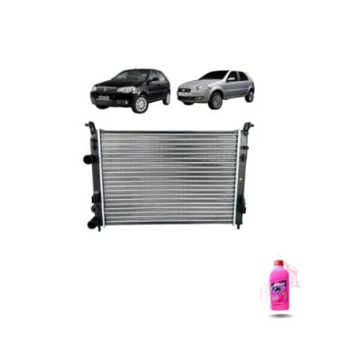 Imagem de Kit Radiador Palio Fire 1.0 1.3 8/16V Strada 1.4 C/S Ar + Aditivo Rosa