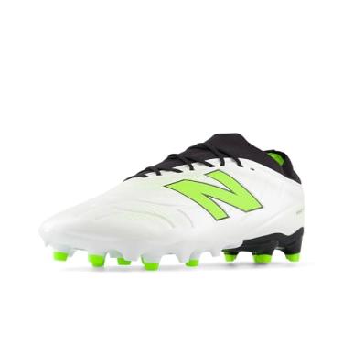 Imagem de New Balance Tênis de futebol unissex Tekela Team Low Laced Fg V5, Branco/Preto/Verde Pixel, 12.5 Wide Women/11 Men