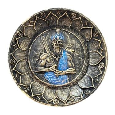 Imagem de Incensário Prato de Orixás 12 cm em Resina  Religiosos cor:OGUM - Bial