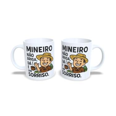 Imagem de Caneca de Cerâmica com Tema de Minas Gerais, Gírias e Frases Locais, 325 ml, Branca (21080)