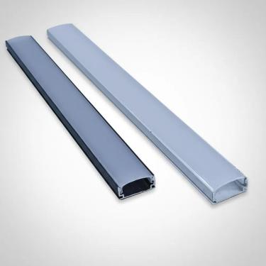 Imagem de Kit Perfil Slim 17Mm Alumínio Para Fita Led - Perfil Branco