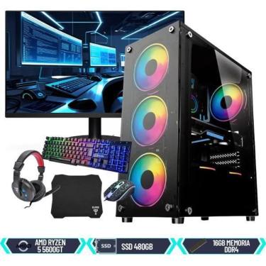 Imagem de Pc Gamer Barato Completo Ryzen 5 5600Gt 16Gb 1Tb Wifi Win11