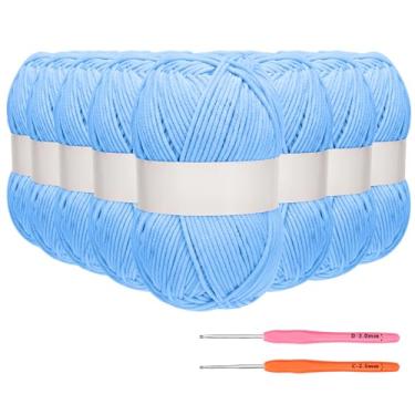 Imagem de Pacote com 8 fios de chenille de 50 g/1,76 oz para crochê, fios amigurumi de veludo macio e fofo, fio de bebê skinny para iniciantes, cobertores de tricô/crochê, brinquedos de pelúcia, wearables faça