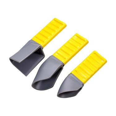 Imagem de Generic Conjunto de 3 espátulas raspadoras para cola, ferramenta de acabamento com cabo, espátulas de calafetagem premium para raspar gesso, drywall e