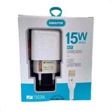 Imagem de Carregador 1USB QC 15W T503UL c/cabo Lightning Kimaster