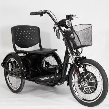 Imagem de Triciclo Duos Elétrico 800W Ré Farol e Alarme Fox Cestinha-Unissex