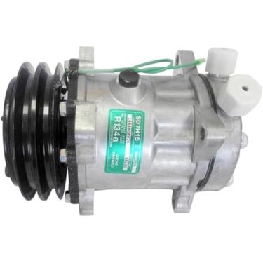 Imagem de XCWoOshop 123-04999 714/40226 Ar condicionado 24V SD7H15 A/C Compressor para JCB 411 446 JS160W-T2 714 446B JS360 416S Sanden 7H15 2PK 6BG1