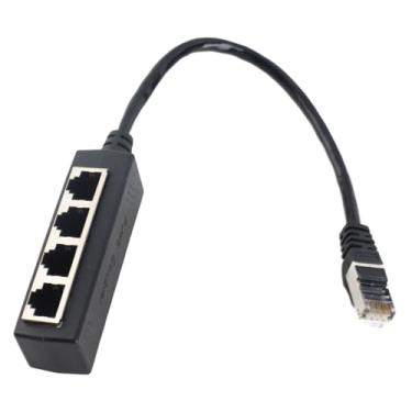 Imagem de BONKZEBU Adaptador Ethernet RJ45, divisor CAT7 para todas as redes, residências, escritórios e conexões de banda larga, cabo Ethernet para cabo de rede