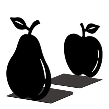 Imagem de Peacoblue Suportes de livros de metal para prateleiras, tampas de livros de estudo resistentes decorativas modernas para escritório, mesa, prateleira, sala 13,5 x 11 x 15,2 cm de ferro fundido simples