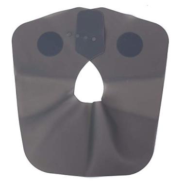 Imagem de CUOFYUNL Capa de tingimento para corte de cabelo de silicone profissional para casa barbearia xale de cabeleireiro (L Preto)