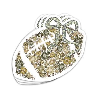 Imagem de Adesivo de 3 peças margarida floral futebol esportivo jogador de futebol esportivo fãs do dia do jogo adesivos de vinil à prova d'água para garrafa de água diário capacete laptop decalques presentes