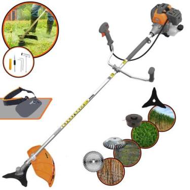 Imagem de Máquina de Cortar Grama Tekna RL520-P 52cc 2HP Roçadeira Completa Com 