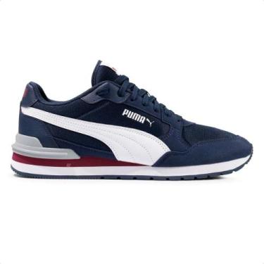 Imagem de Tênis Puma St Runner V4 Unissex, 41, Marinho, Branco
