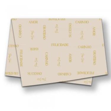 Imagem de Papel Seda Decorado 50X70CM Essência Nude Pacote com 50 - Xingo Embala