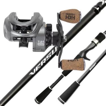 Imagem de Vara Pesca Versus 25b Marine Carretilha Zaire Drag 9kg Makis Lado:Dire