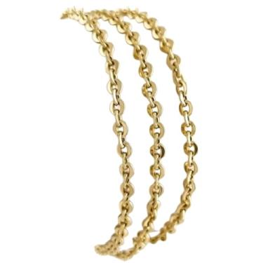 Imagem de Gargantilha Feminina Corrente Bailarina Ouro 18K 750 50 cm Elegante com Certificado