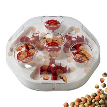 Imagem de Brinquedos para cães dispensadores de guloseimas, jogo de alimentação lenta com orifícios para lanche | Brinquedo dispensador de guloseimas para cães, para treinamento de alimentação lenta, dentição